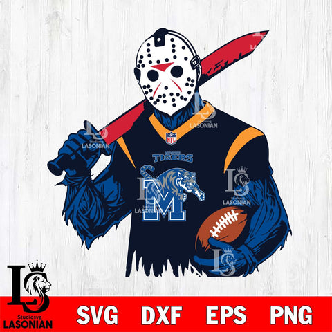 Memphis Tigers Jason Voorhees Horror 11 Svg Eps Dxf Png File, NCAA svg, Digital Download, Instant Download