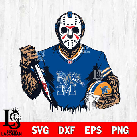 Memphis Tigers Jason Voorhees Horror 5 Svg Eps Dxf Png File, NCAA svg, Digital Download, Instant Download