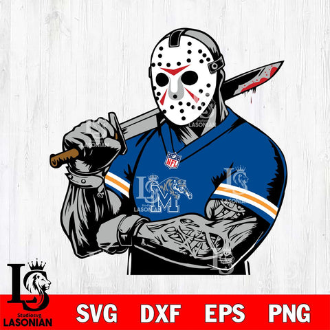 Memphis Tigers Jason Voorhees Horror 6 Svg Eps Dxf Png File, NCAA svg, Digital Download, Instant Download