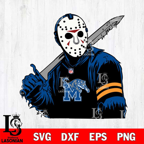 Memphis Tigers Jason Voorhees Horror 7 Svg Eps Dxf Png File, NCAA svg, Digital Download, Instant Download