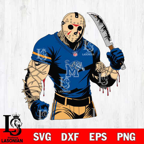 Memphis Tigers Jason Voorhees Horror 8 Svg Eps Dxf Png File, NCAA svg, Digital Download, Instant Download