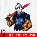 Memphis Tigers Jason Voorhees Horror Halloween 2 Svg Eps Dxf Png File, NCAA svg, Digital Download, Instant Download