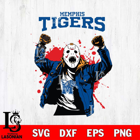 Memphis Tigers Jason Voorhees Horror Halloween 3 Svg Eps Dxf Png File, NCAA svg, Digital Download, Instant Download