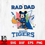 Memphis Tigers Mickey Wearing Hoodie Rad Dad SVG DXF EPS PNG FILE, NCAA File Cut,Digital Download,Instant Download