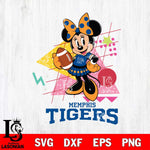 Memphis Tigers Minnie Mouse Sport SVG DXF EPS PNG FILE, NCAA File Cut,Digital Download,Instant Download