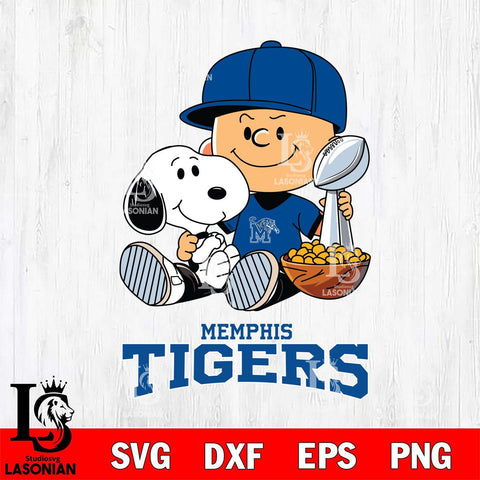 Memphis Tigers Peanuts Snoopy Champion football SVG DXF EPS PNG FILE,Snoopy File Cut, NCAA Digital Download,Instant Download,Christmas Silhouette