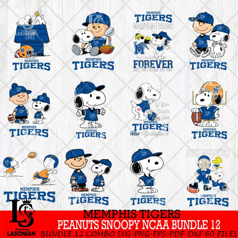 Memphis Tigers Peanuts Snoopy Player NCAA Bundle 12 SVG DXF EPS PNG FILE,Snoopy File Cut, bundle NCAA Digital Download,Instant Download, Silhouette