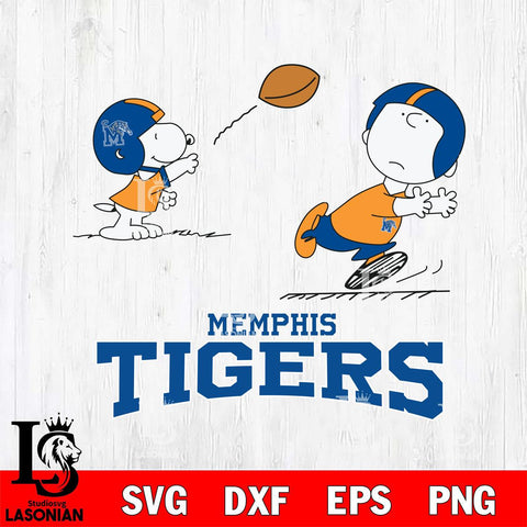 Memphis Tigers Peanuts play football SVG DXF EPS PNG FILE,Snoopy File Cut, NCAA Digital Download,Instant Download,Christmas Silhouette