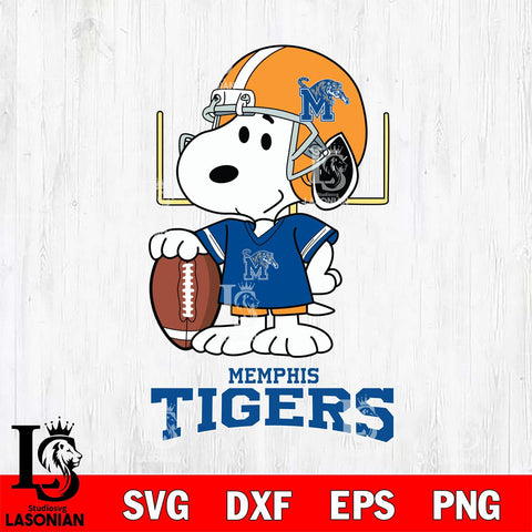 Memphis Tigers Snoopy Player Football SVG DXF EPS PNG FILE,Snoopy File Cut, NCAA Digital Download,Instant Download,Christmas Silhouette