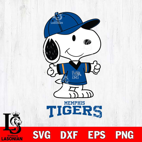 Memphis Tigers Snoopy football SVG DXF EPS PNG FILE,Snoopy File Cut, NCAA Digital Download,Instant Download,Christmas Silhouette