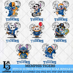 Memphis Tigers Stitch Horror Halloween Bundle NCAA Svg Eps Dxf Png File, Digital Download, Instant Download