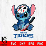 Memphis Tigers Stitch Jason Voorhees Svg Eps Dxf Png File, NCAA svg, Digital Download, Instant Download