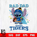 Memphis Tigers Stitch Rad Dad SVG DXF EPS PNG FILE, NCAA File Cut,Digital Download,Instant Download