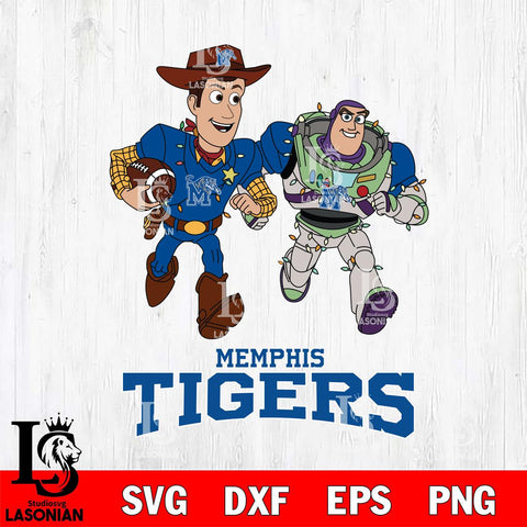 Memphis Tigers Woody & Buzz Lightyear Football Cricut,Christmas SVG DXF EPS PNG FILE, NCAA Digital Download,Instant Download, Silhouette