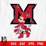 Miami RedHawks Glamorous Minnie Svg Eps Dxf Png File, Digital Download, Instant Download