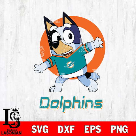 Miami Dolphins Bandit Heeler Rugby Svg Eps Dxf Png File, Digital Download ,Instant Download, Cricut File