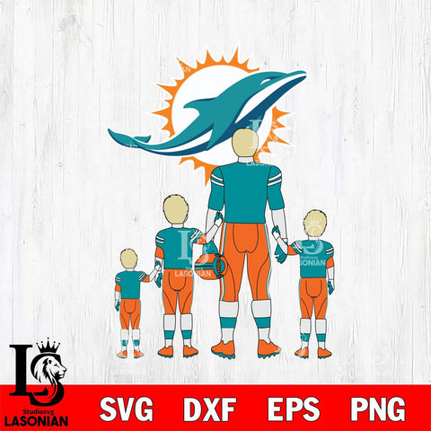 Miami Dolphins Best Dad Ever , father day , DAD NFL 2 Svg Eps Dxf Png File, Digital Download, Instant Download