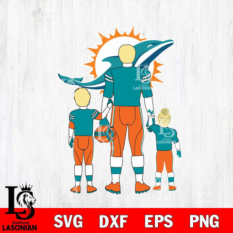 Miami Dolphins Best Dad Ever , father day , DAD NFL 3 Svg Eps Dxf Png File, Digital Download, Instant Download