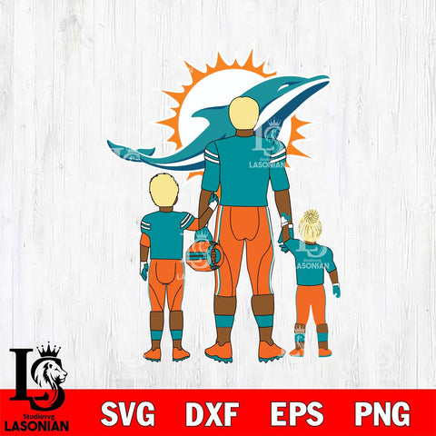 Miami Dolphins Best Dad Ever , father day , DAD NFL 4 Svg Eps Dxf Png File, Digital Download, Instant Download