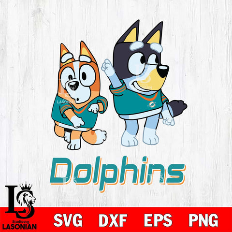 Miami Dolphins Bluey Chilli Mode Dance Svg Eps Dxf Png File, Digital Download, Instant Download
