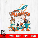 Miami Dolphins Bluey Halloween Family Svg Eps Dxf Png File, Digital Download, Instant Download