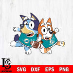 Miami Dolphins Bluey NFL Svg Eps Dxf Png File, Digital Download, Instant Download