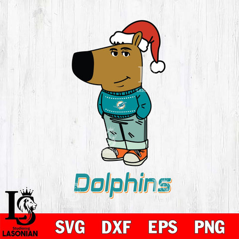 Miami Dolphins Chill Guy Christmas Svg Eps Dxf Png File,NFL Svg Files,Christmas svg ,Digital Download ,Instant Download