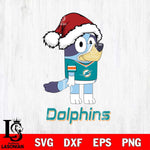 Miami Dolphins Christmas Bluey Hat Svg Eps Dxf Png File,Cut Svg Files, Digital File, Sublimation
