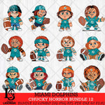 Miami Dolphins Chucky Horror Bundle 12 SVG Svg Eps Dxf Png File, Bundle NFL svg, Digital Download, Instant Download