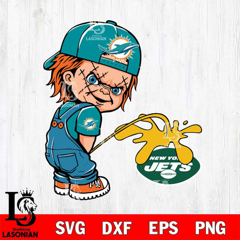 Miami Dolphins Chucky Piss On New York Jets Svg Eps Dxf Png File, Digital Download, Instant Download