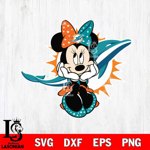 Miami Dolphins Cute Minnie Mouse