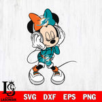 Miami Dolphins Cute Minnie Mouse Dancing