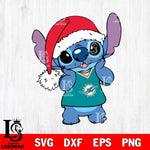 Miami Dolphins Cute Stitch Christmas Svg Eps Dxf Png File, Digital Download, Instant Download