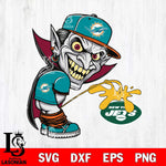 Miami Dolphins Dracula Piss On New York Jets Svg Eps Dxf Png File, Digital Download, Instant Download