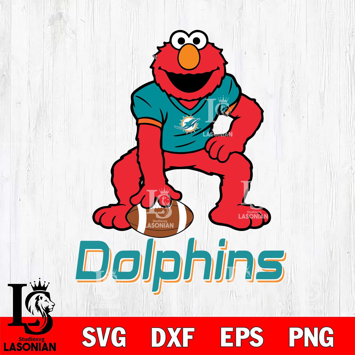 Miami Dolphins Elmo ready – lasoniansvg