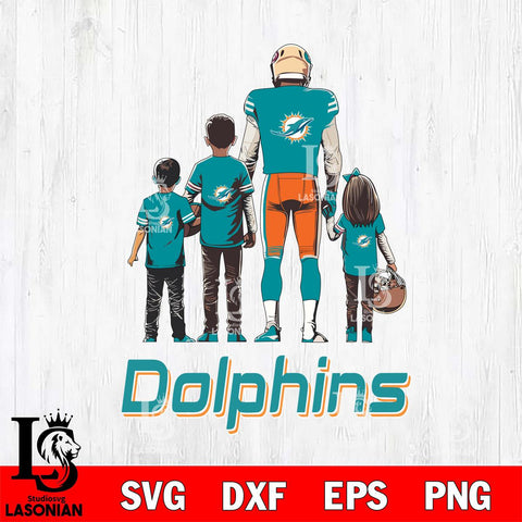 Miami Dolphins Father Football SVG DXF EPS PNG FILE,NFL SVG, Father day Digital Download,Instant Download, Silhouette
