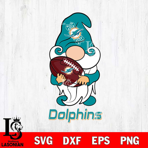 Miami Dolphins Gnomes Christmas football Svg Eps Dxf Png File, Digital Download, Instant Download
