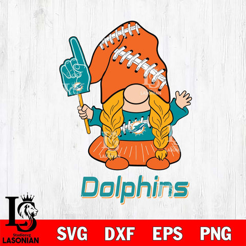 Miami Dolphins Gnomes Fan Svg Eps Dxf Png File, Digital Download, Instant Download