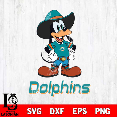 Miami Dolphins Goofy Cowboy Sport SVG DXF EPS PNG FILE,NFL Cricut ,Football Digital Download,Instant Download, Silhouette