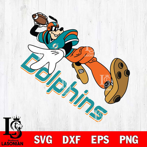 Miami Dolphins Goofy rugby player SVG DXF EPS PNG FILE,NFL Cricut ,Football Digital Download,Instant Download, Silhouette