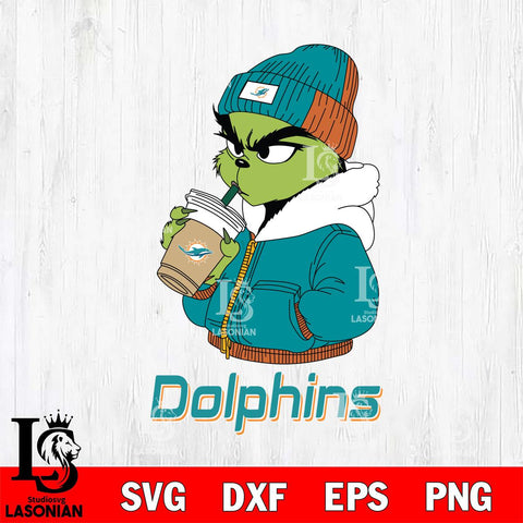 Miami Dolphins Grinch Bougie Christmas Svg Eps Dxf Png File,Cricut svg files, Digital Download, Instant Download