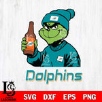 Miami Dolphins Grinch Drinking Beer Christmas Svg Eps Dxf Png File,Cricut svg files, Digital Download, Instant Download