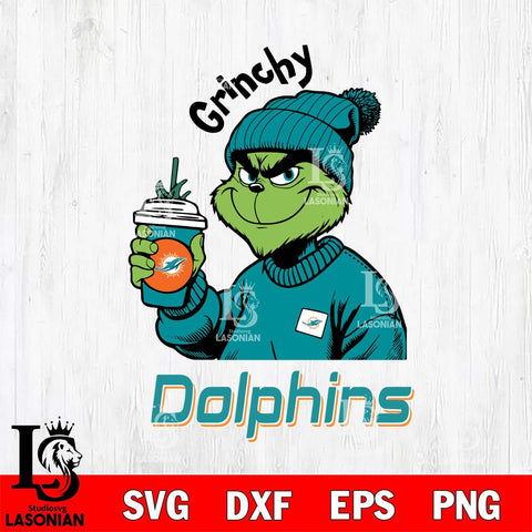 Miami Dolphins Grinchy Bougie Christmas Svg Eps Dxf Png File,Cricut svg files, Digital Download, Instant Download
