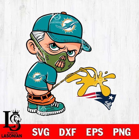Miami Dolphins Hannibal Lecter Piss On New England Patriots Svg Eps Dxf Png File, Digital Download, Instant Download
