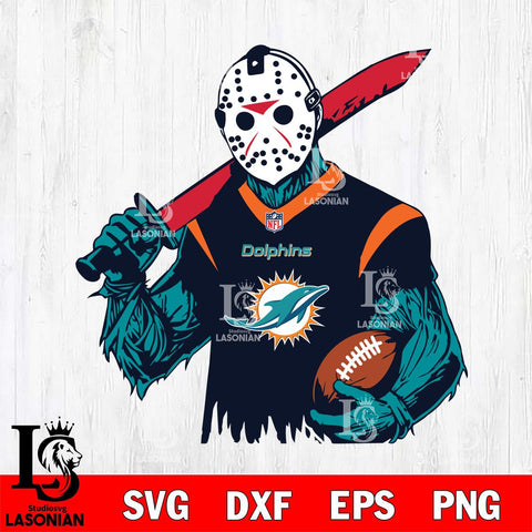 Miami Dolphins Jason Voorhees Horror 11 Svg Eps Dxf Png File, NFL svg, Digital Download, Instant Download