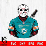 Miami Dolphins Jason Voorhees Horror 4 Svg Eps Dxf Png File, NFL svg, Digital Download, Instant Download