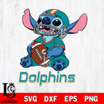 Miami Dolphins Lilo and stitch Football SVG DXF EPS PNG FILE, Stitch File Cut,NFL Digital Download,Instant Download, Silhouette