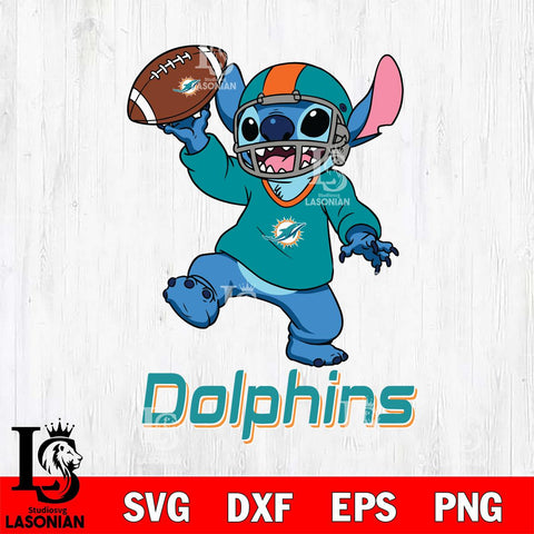 Miami Dolphins Lilo and stitch Sport SVG DXF EPS PNG FILE, Stitch File Cut,NFL Digital Download,Instant Download, Silhouette