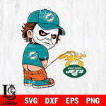 Miami Dolphins Michael Myers Piss On New York Jets Svg Eps Dxf Png File, Digital Download, Instant Download