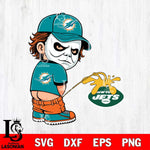 Miami Dolphins Michael Myers Piss On New York Jets Svg Eps Dxf Png File, Digital Download, Instant Download